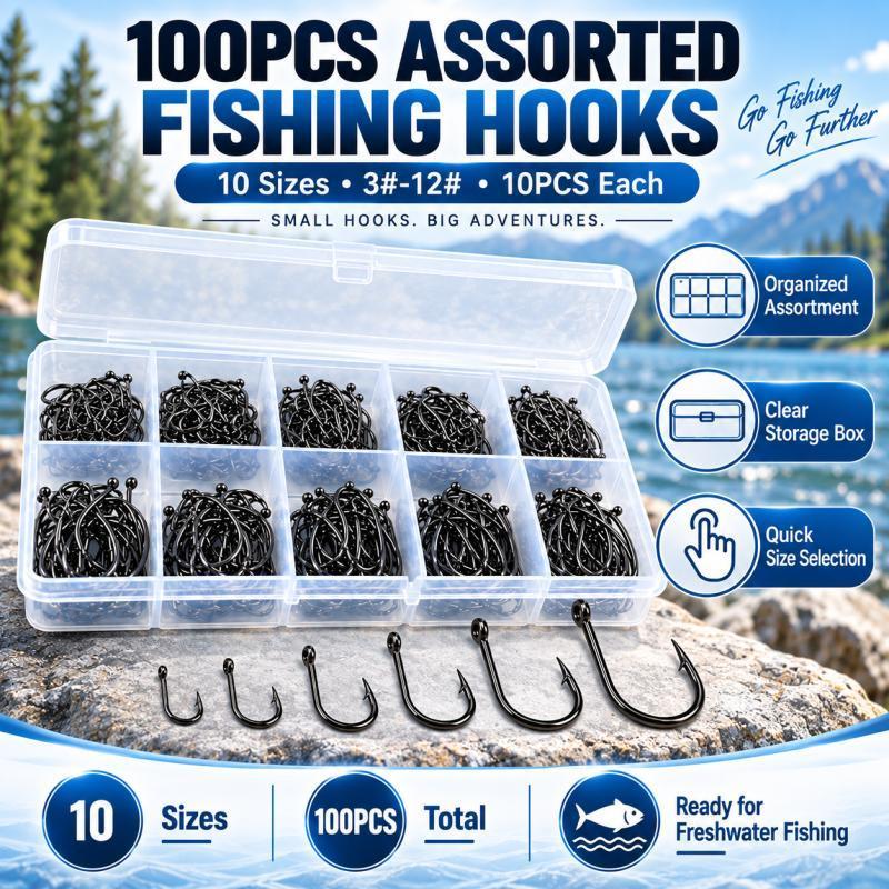 Set da 100 ami da pesca con ar - Fishing Hook Assortment recensione e prezzo